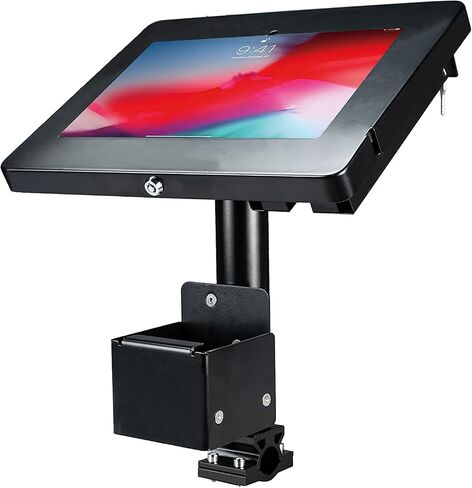 حامل أمان Cart-Grip - حامل أمان CTA للبيع بالتجزئة مع حجرة ملحقات لجهاز iPad 7th/ 8th/ 9th Gen 10.2 بوصة، iPad Air 4، iPad Pro، Samsung، Zebra وغيرها من الأجهزة اللوحية 7.9–12.9 بوصة (QPAD-CGSM) in Saudi Arabia