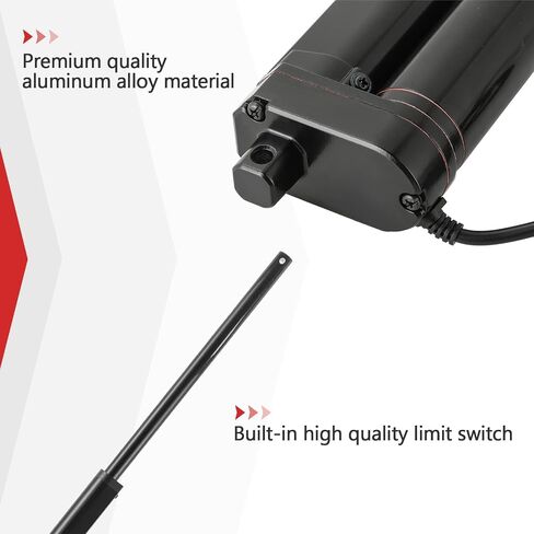 محرك خطي للسكتة الدماغية MAOPINER 4 بوصة DC12V مع دعامة تثبيت، 900N(202lbs) أقصى رفع 10 مم/ثانية لكرسي طاولة التلفزيون ورفع سرير التدليك والأريكة الكهربائية والمحرك الخطي لأتمتة المنزل (1، 4 بوصة/ 100 مم) in Kuwait