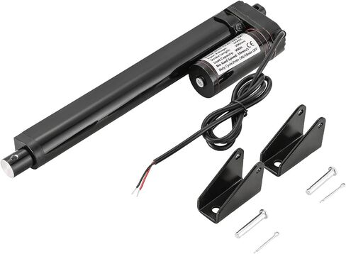 محرك خطي للسكتة الدماغية MAOPINER 4 بوصة DC12V مع دعامة تثبيت، 900N(202lbs) أقصى رفع 10 مم/ثانية لكرسي طاولة التلفزيون ورفع سرير التدليك والأريكة الكهربائية والمحرك الخطي لأتمتة المنزل (1، 4 بوصة/ 100 مم) in Kuwait