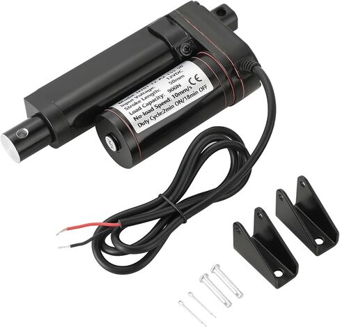 محرك خطي للسكتة الدماغية MAOPINER 4 بوصة DC12V مع دعامة تثبيت، 900N(202lbs) أقصى رفع 10 مم/ثانية لكرسي طاولة التلفزيون ورفع سرير التدليك والأريكة الكهربائية والمحرك الخطي لأتمتة المنزل (1، 4 بوصة/ 100 مم) in Kuwait