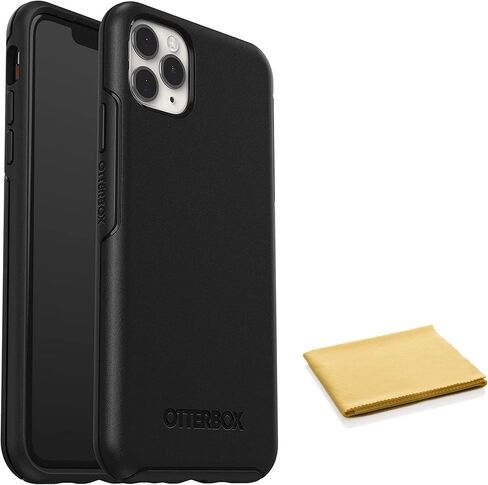 حافظة OtterBox Symmetry Series لهاتف iPhone 11 PRO MAX (NOT 11/11 Pro) - تتضمن قطعة قماش للتنظيف - عبوة صديقة للبيئة - أسود in Saudi Arabia