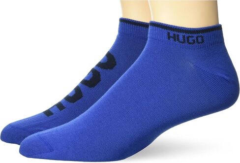 HUGO Men's 2-Pack Logo Combed Cotton Ankle Socks in Saudi Arabia