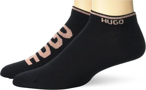 HUGO Men's 2-Pack Logo Combed Cotton Ankle Socks in Saudi Arabia