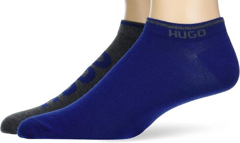 HUGO Men's 2-Pack Logo Combed Cotton Ankle Socks in Saudi Arabia