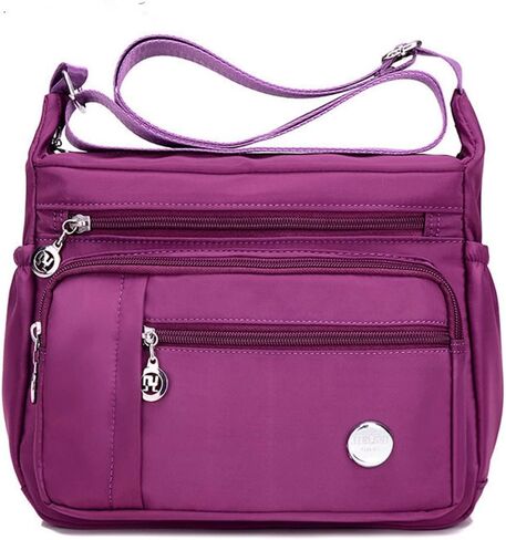 Crossbody Bags for Women Multiple Pockets Nylon Shoulder Bags Handbag Casual Purse Messenger Bag in Saudi Arabia