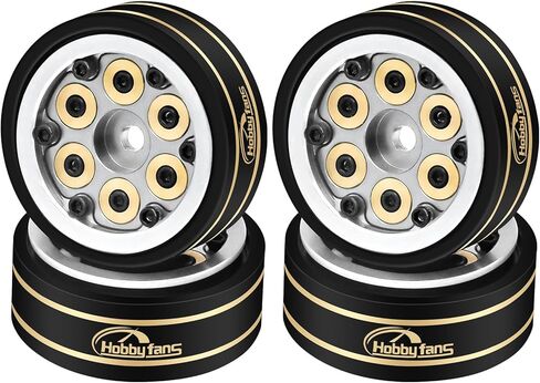 Hobby Fans 1.0 بوصة Beadlock عجلة حافة محور عجلة ألومنيوم لـ 1/18 Traxxas TRX4M 1/24 FCX24 محوري SCX24 Bronco JLU CRC Deadbolt Gladiator RC أجزاء ترقية السيارة الزاحفة، فضي in Saudi Arabia