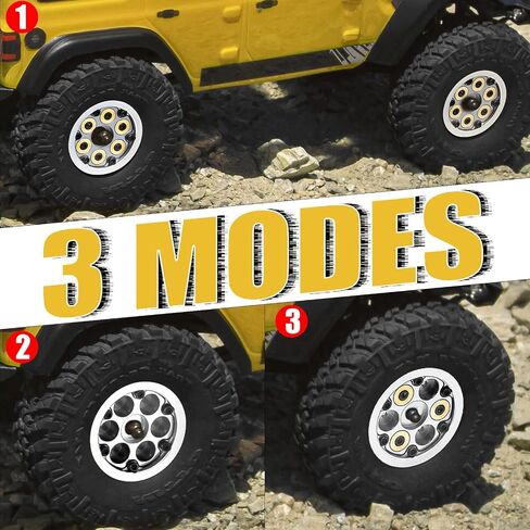 Hobby Fans 1.0 بوصة Beadlock عجلة حافة محور عجلة ألومنيوم لـ 1/18 Traxxas TRX4M 1/24 FCX24 محوري SCX24 Bronco JLU CRC Deadbolt Gladiator RC أجزاء ترقية السيارة الزاحفة، فضي in Saudi Arabia