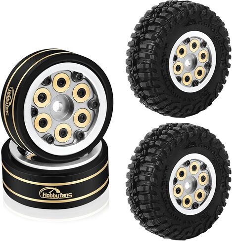 Hobby Fans 1.0 بوصة Beadlock عجلة حافة محور عجلة ألومنيوم لـ 1/18 Traxxas TRX4M 1/24 FCX24 محوري SCX24 Bronco JLU CRC Deadbolt Gladiator RC أجزاء ترقية السيارة الزاحفة، فضي in Saudi Arabia