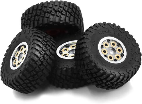 Hobby Fans 1.0 بوصة Beadlock عجلة حافة محور عجلة ألومنيوم لـ 1/18 Traxxas TRX4M 1/24 FCX24 محوري SCX24 Bronco JLU CRC Deadbolt Gladiator RC أجزاء ترقية السيارة الزاحفة، فضي in Saudi Arabia