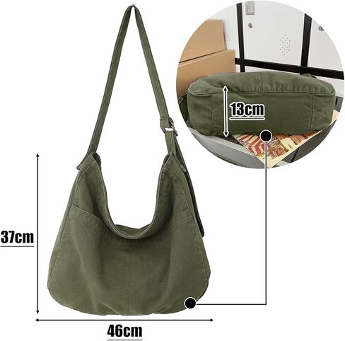 Unisex Shoulder Bag Canvas Bag Oxford Shoulder Bag Ladies Shopper Bag for Everyday/Office/School/Travelling in Saudi Arabia