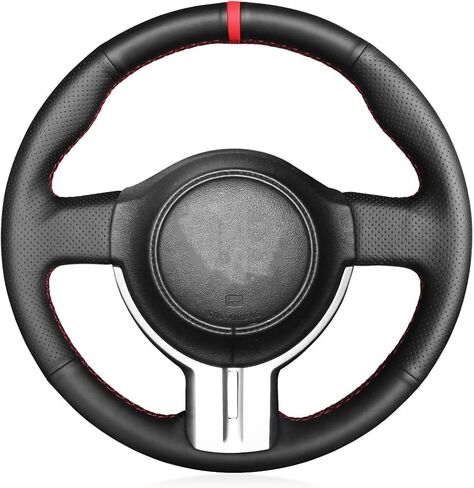 Loncky Genuine Leather Car Custom Steering Wheel Cover for Scion FR-S 2013 2014 2015 2016 / Subaru BRZ 2013 2014 2015 2016 / Toyota 86 Carbon Fiber OEM Interior Parts Accessories in Saudi Arabia