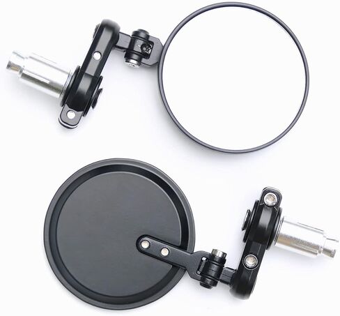 7/8" Bar End Mirror for Motorcycle Rear View - Round Dual Sport Mirrors, Adjustable Aftermarket Parts Compatible with Honda Grom, Yamaha, Suzuki, Kawasaki, Harley, Cafe Racer, Rizoma, crg in Saudi Arabia