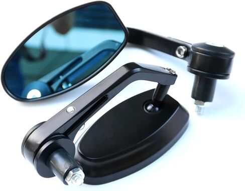 7/8" Bar End Mirror for Motorcycle Rear View - Round Dual Sport Mirrors, Adjustable Aftermarket Parts Compatible with Honda Grom, Yamaha, Suzuki, Kawasaki, Harley, Cafe Racer, Rizoma, crg in Saudi Arabia