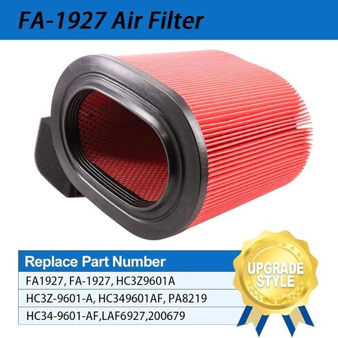 استبدال فلتر الهواء FA-1927 HC3Z-9601-A WA10679 PA8219 LAF6927 200679 HC34-9601-AF متوافق مع 2017-2019 F250 F350 F450 F550 Super Duty 6.7L V8 Powerstroke (عبوة من 1) in Kuwait