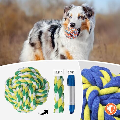 Large Dog Rope Toys for Aggressive Chewers, Dog Toys Set for Large and Medium Dogs, Tough Natural Cotton Puppy Chew toy for Chewing, Tug Toy 9 Pack in Kuwait