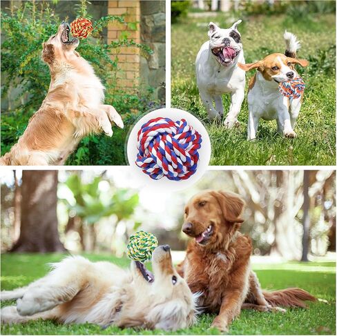 Large Dog Rope Toys for Aggressive Chewers, Dog Toys Set for Large and Medium Dogs, Tough Natural Cotton Puppy Chew toy for Chewing, Tug Toy 9 Pack in Kuwait