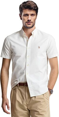 Polo Men's Short Sleeve Classic Fit Oxford Shirt for Business Casual in Saudi Arabia