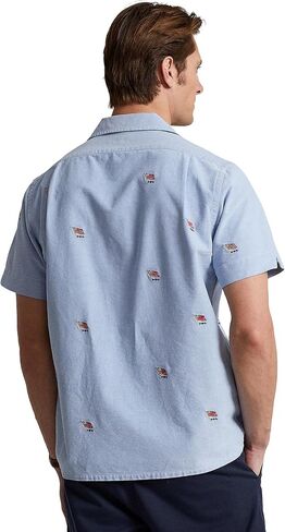 POLO RALPH LAUREN Men's Classic Fit Oxford Camp Shirt Flag AOE in Saudi Arabia