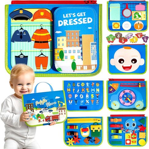 ULOVEME Busy Board for Toddlers - Montessori Toys for 1 2 3 4 Year Old Boys Girls Bithday Gift - Preschool Learning Toys Help Develop Fine Motor Skills - Toddler Travel Toys in Saudi Arabia