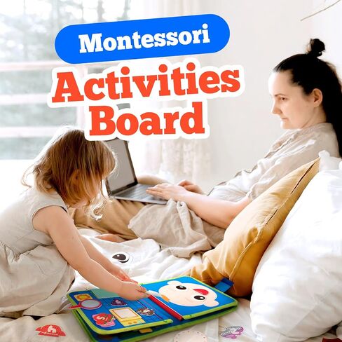 ULOVEME Busy Board for Toddlers - Montessori Toys for 1 2 3 4 Year Old Boys Girls Bithday Gift - Preschool Learning Toys Help Develop Fine Motor Skills - Toddler Travel Toys in Saudi Arabia
