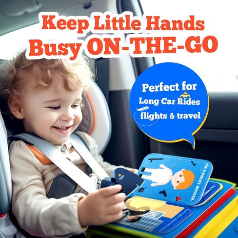 ULOVEME Busy Board for Toddlers - Montessori Toys for 1 2 3 4 Year Old Boys Girls Bithday Gift - Preschool Learning Toys Help Develop Fine Motor Skills - Toddler Travel Toys in Saudi Arabia