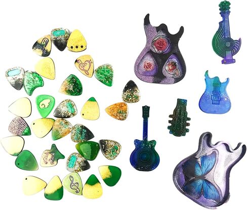 قوالب حلق كاي واي، 6 قطع قالب حلق من راتنج الريش الدائري، 50 قطعة من خطافات الأذن مع حلقات قفز، وترتر، مجموعة قوالب صب راتنجات الايبوكسي DIY لصنع سلاسل المفاتيح والأقراط in Kuwait