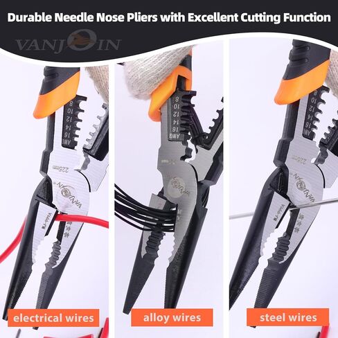 8 inch Linemans Pliers, High Leverage Linemans Pliers, Linemans Side Cutting Pliers for Cutting Clamping Screwing, High-carbon Steel Forged Heavy Duty Lineman Tools in Saudi Arabia