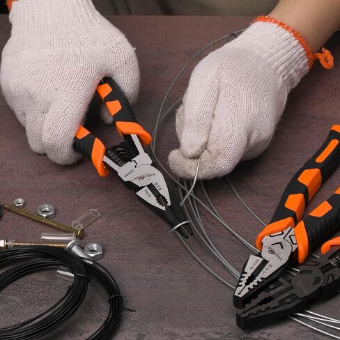 8 inch Linemans Pliers, High Leverage Linemans Pliers, Linemans Side Cutting Pliers for Cutting Clamping Screwing, High-carbon Steel Forged Heavy Duty Lineman Tools in Saudi Arabia