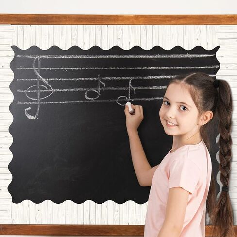 Whaline 69FT Fall Bulletin Board Border 4 Colors Autumn Wood Trimmer Stickers Self Adhesive Classroom Decorations Borders Rustic Wood Scalloped Borders Trim for Harvest Classroom Chalkboard Decoration in Saudi Arabia