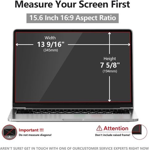 [2 Pack 15.6 Inch Laptop Privacy Screen Shield for 16:9 Widescreen Laptop Monitor - Anti-Glare Blue Light Privacy Filters and Anti Spy Privacy Screen Protector Film in Kuwait