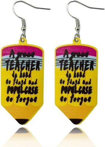 Back-To-School Earrings Pencil Earrings Book Earrings Globe Earrings Fun Teacher Earrings Back To School Gift in Saudi Arabia