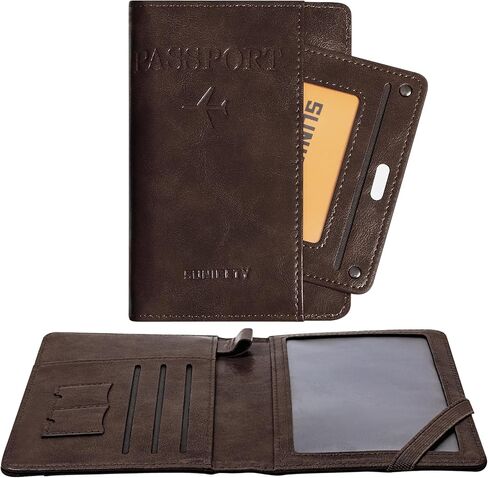 BIAOTIE Passport Holder Men, Waterproof RFID Blocking Travel Passport Wallet with Credit Card Holders, Vacation Travel Must Haves Travel Accessories for Men Women (Black) in Saudi Arabia