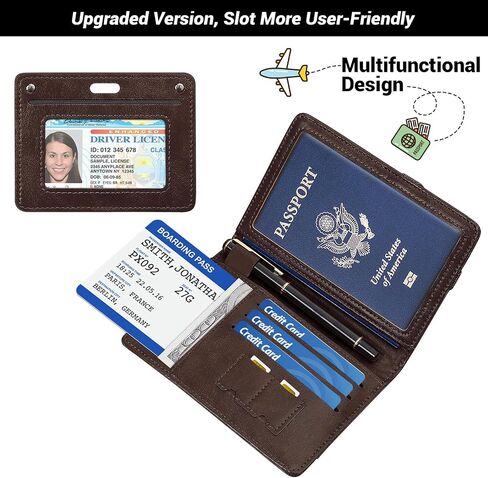 BIAOTIE Passport Holder Men, Waterproof RFID Blocking Travel Passport Wallet with Credit Card Holders, Vacation Travel Must Haves Travel Accessories for Men Women (Black) in Saudi Arabia