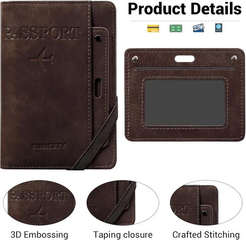BIAOTIE Passport Holder Men, Waterproof RFID Blocking Travel Passport Wallet with Credit Card Holders, Vacation Travel Must Haves Travel Accessories for Men Women (Black) in Saudi Arabia