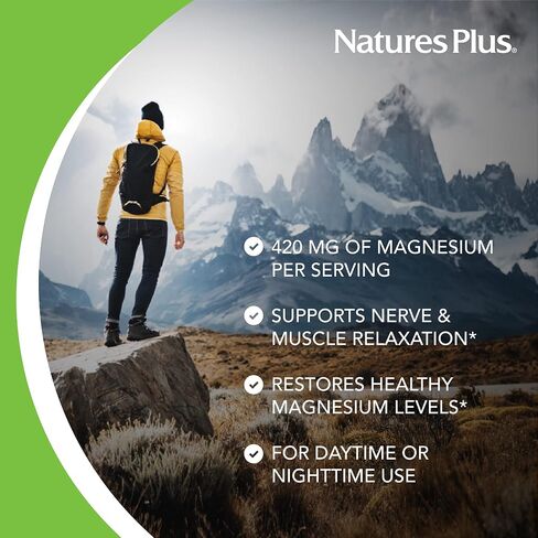 مسحوق المغنيسيوم NaturesPlus KalmAssure - 1.15 رطل - نكهة البرتقال - يدعم استرخاء الأعصاب والعضلات - غير معدّل وراثيًا، خالي من الغلوتين، نباتي - 60 حصة in Saudi Arabia
