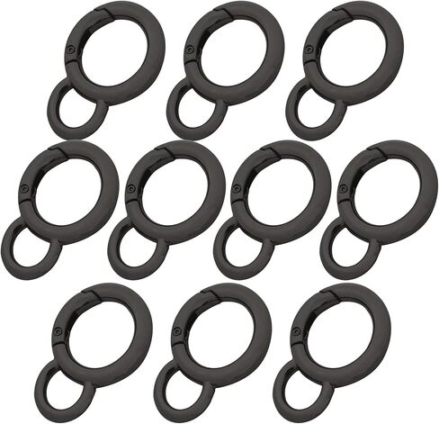 Bytiyar 10 قطع 20 مم داخل القطر خطافات زنبركية دائرية مع فتحة ثابتة وبوابة من سبائك الزنك على شكل حرف O ومشابك سلسلة مفاتيح DIY ملحق ذهبي فاتح in Kuwait