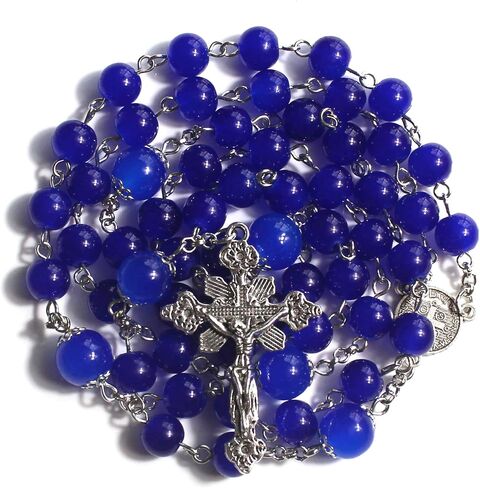 Rosary Beads Chaplet pt Artificial Crystal Glass Rosery Cross Catholic gifts in Saudi Arabia