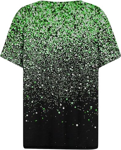 Henley Shirts for Women Buttons Sexy Shirts Short Sleeve Dressy Blouses 2024 Geometric Print Tops in Saudi Arabia