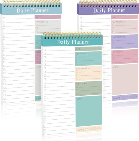 3 Pack 90 sheets To Do List Notepad Daily Planner Undated Planner To Do List Notebook Checklist Productivity Organizer Day Planner for Office Schedule Agenda (Classic Style, 5.1 x 7.9 Inch) in Saudi Arabia