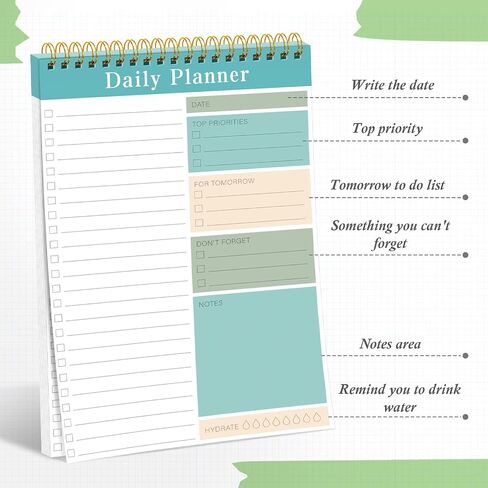 3 Pack 90 sheets To Do List Notepad Daily Planner Undated Planner To Do List Notebook Checklist Productivity Organizer Day Planner for Office Schedule Agenda (Classic Style, 5.1 x 7.9 Inch) in Saudi Arabia
