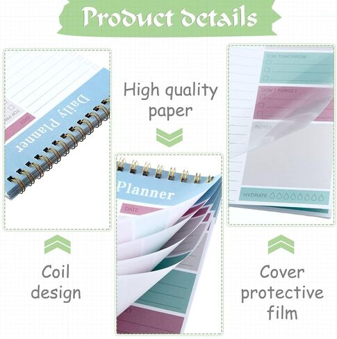 3 Pack 90 sheets To Do List Notepad Daily Planner Undated Planner To Do List Notebook Checklist Productivity Organizer Day Planner for Office Schedule Agenda (Classic Style, 5.1 x 7.9 Inch) in Saudi Arabia