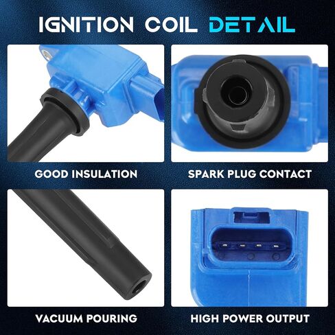 Set of 4 Ignition Coil Pack 2.2L 2.5L Compatible with 2012-2020 Mazda 3 CX-5, 2016-2019 CX-3 CX-9, 2014 Mazda 6, 2019 CX-5, 2016-2018 MX-5 Miata Replace UF656 5C1894 C1837 GN10625 in Saudi Arabia