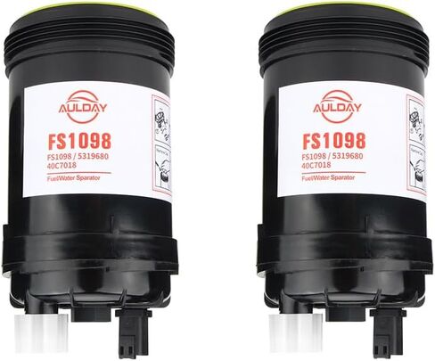 AULDAY FS1098 Fuel Filter Water Separator PCV Valve Fits for Cummins Wirtgen W100CFI W120CFI W130CFI B6.7 ISB6.7/QSB6.7 ISL8.9 L9 Series Diesel Engines Replaces FS1098 5319680 5308722 in Saudi Arabia