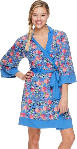 TAHARI Womens Printed Kimono Belted Robe Bathrobe in Saudi Arabia