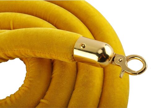 Pack of 2 Velvet Stanchion Ropes, 4.9 Feet Stanchion Queue Barrier Rope Velvet Rope, Crowd Control Rope Barrier, with Mirror Polished Hooks (Red) in Saudi Arabia
