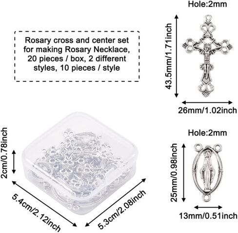 Craftdady Small Cross Charms Tibetan Style Antique Silver Crosses Faith Charms Pendants Crucifix Cross Pendants Metal Dangle Charms for DIY Earring Bracelet Necklace Jewelry Making in Saudi Arabia