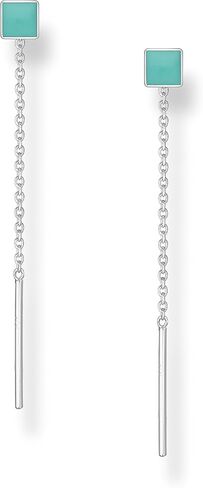 Sterling Silver SQUARE Threader Earrings in Saudi Arabia