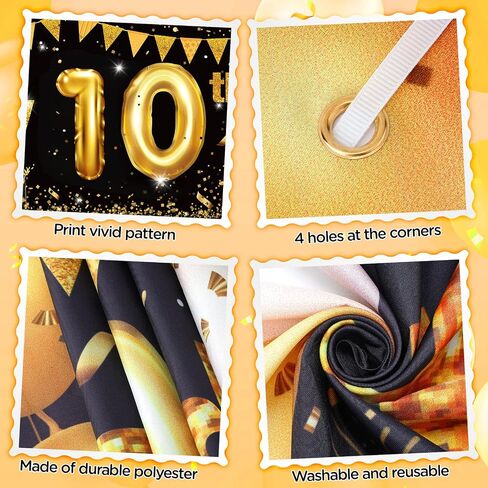 80th Birthday Decorations for Men Women Black and Gold, Black Gold Birthday Yard Banner Sign and 18 PCS 80th Happy Birthday Balloons for 80th Anniversary Birthday Party Supplies Outdoor Yard Decor in Saudi Arabia