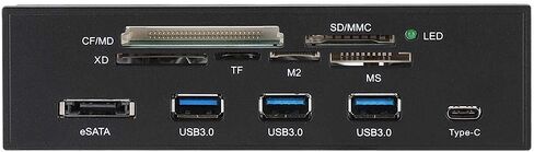 قارئ بطاقات داخلي متعدد الوظائف للوحة الأمامية، لوحة أجهزة القياس USB 3.0 Hub قارئ بطاقات فائقة السرعة تناسب أي لوحة أمامية لحافظة الكمبيوتر مقاس 5.25 بوصة in Saudi Arabia