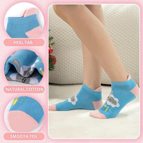 Comfoex Kids Girls Socks Novelty Funny Ankle Socks Colorful Animal Fashion Silly Cartoon Cute Unicorn Cotton Socks 6 Pairs in Kuwait